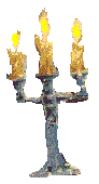 flickering three-pronged candlestick
